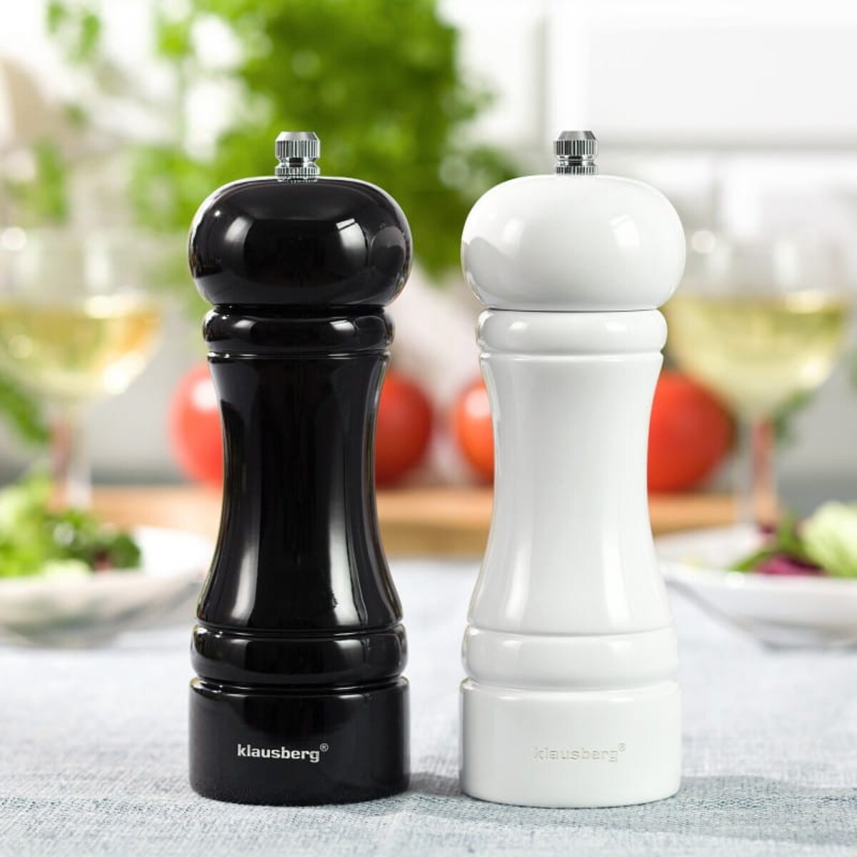 Zestaw 2 młynków do soli i pieprzu komplet KLAUSBERG