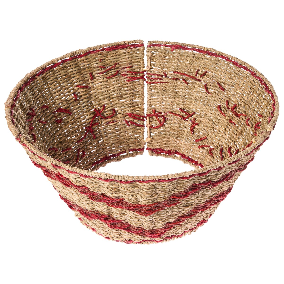 Osłonka pod choinkę HIVER Trawa morska Czerwony 51 cm