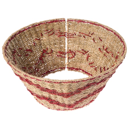 Osłonka pod choinkę HIVER Trawa morska Czerwony 51 cm