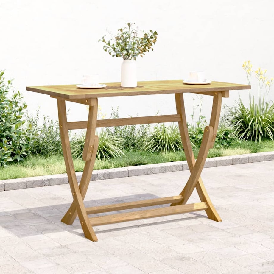 vidaXL Składany stół ogrodowy, 110x55x75 cm, lite drewno akacjowe
