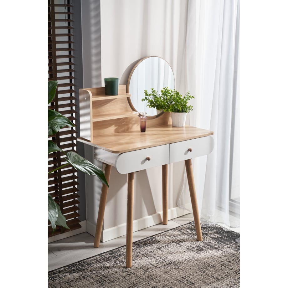 Toaletka z lustrem SCANDI kosmetyczna skandynawska