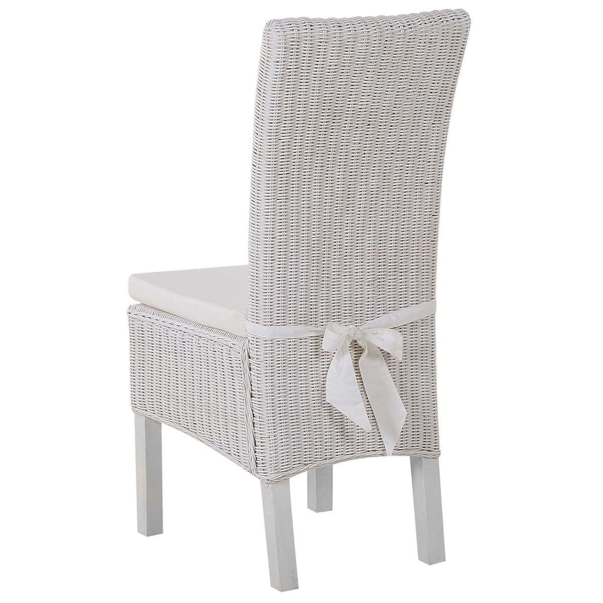 Zestaw 2 krzeseł rattanowych biały ANDES