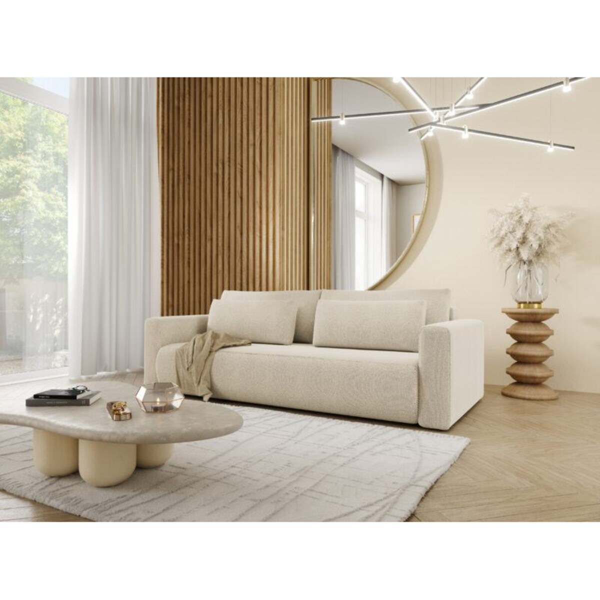 Kanapa WELLY z funkcją spania tkanina hydrofobowa Curio 09