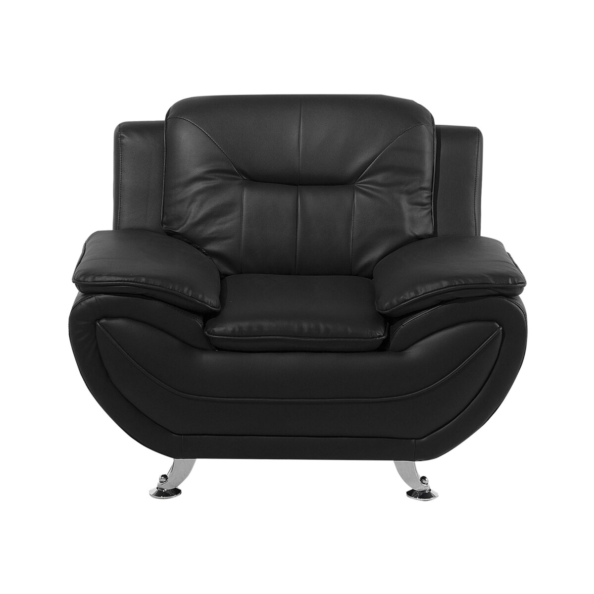 Fotel wypoczynkowy Skóra ekologiczna Czarny LEIRA