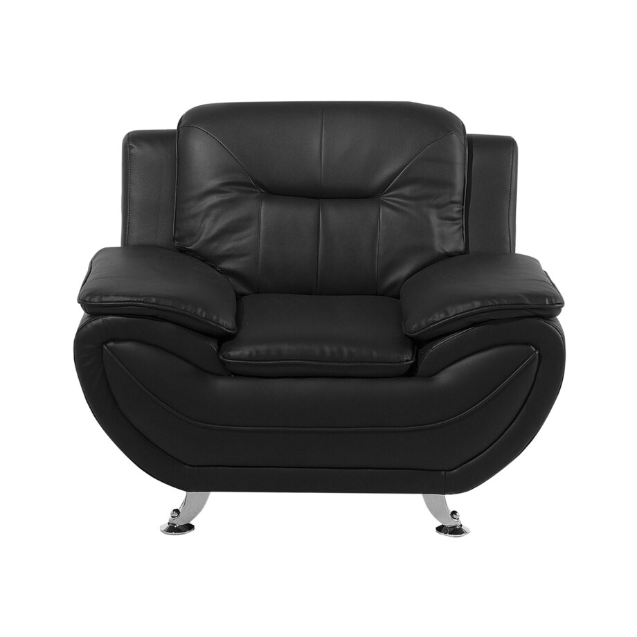 Fotel wypoczynkowy Skóra ekologiczna Czarny LEIRA