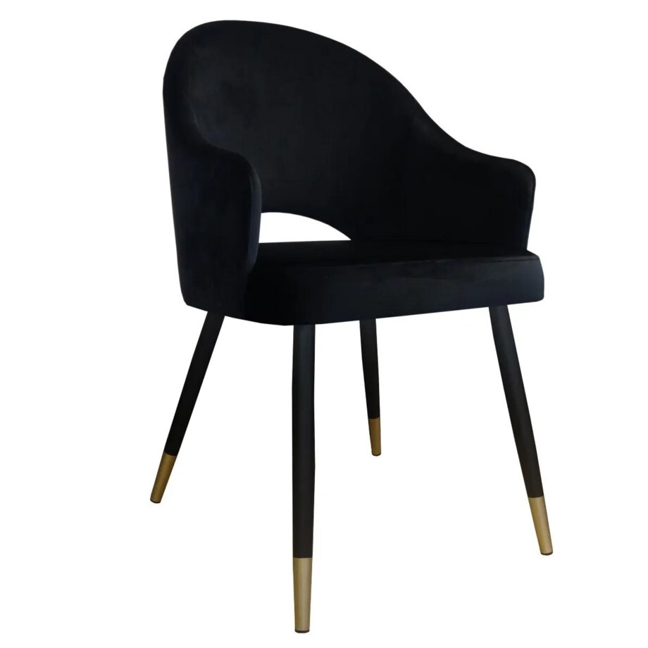 Krzesło JENISEJ VELVET GOLD czarne