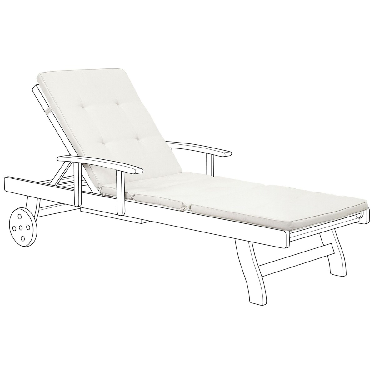 Poduszka na leżak ogrodowy złamana biel TOSCANA/JAVA