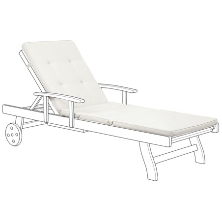 Poduszka na leżak ogrodowy złamana biel TOSCANA/JAVA