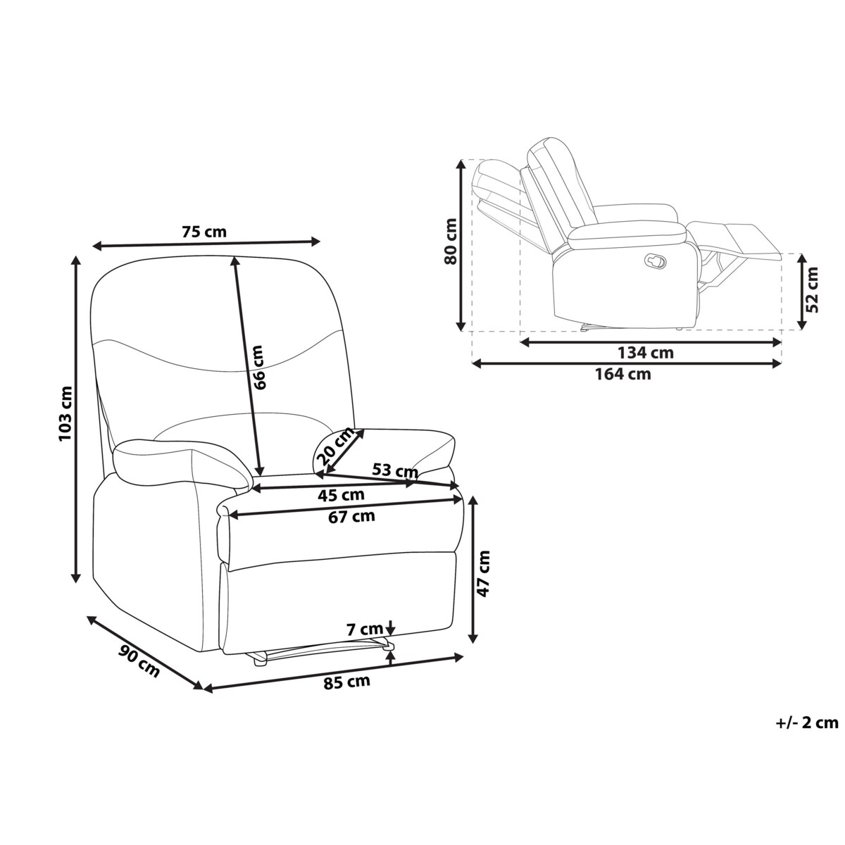 Fotel rozkładany welurowy szary ESLOV