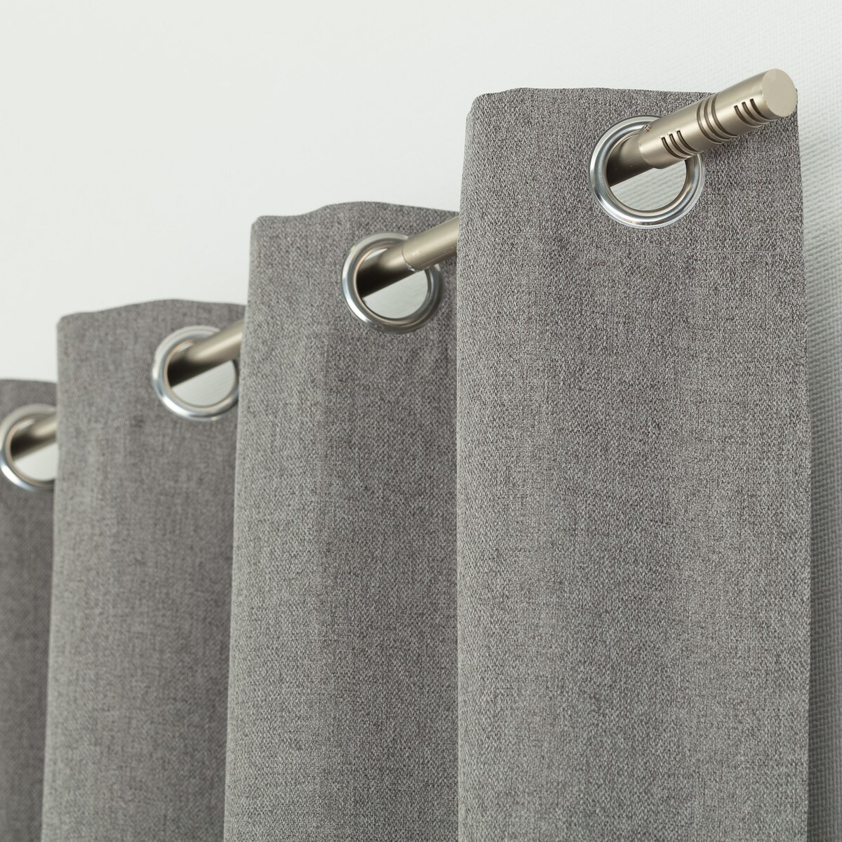 Zasłona BASIC na kółkach 140x280 cm szaroczarny melanż 1 szt. 140x280 szary