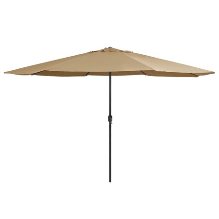vidaXL Parasol ogrodowy na metalowym słupku, 390 cm, taupe