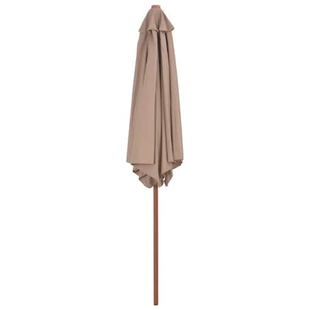 vidaXL Parasol ogrodowy na drewnianym słupku, 270 cm, taupe