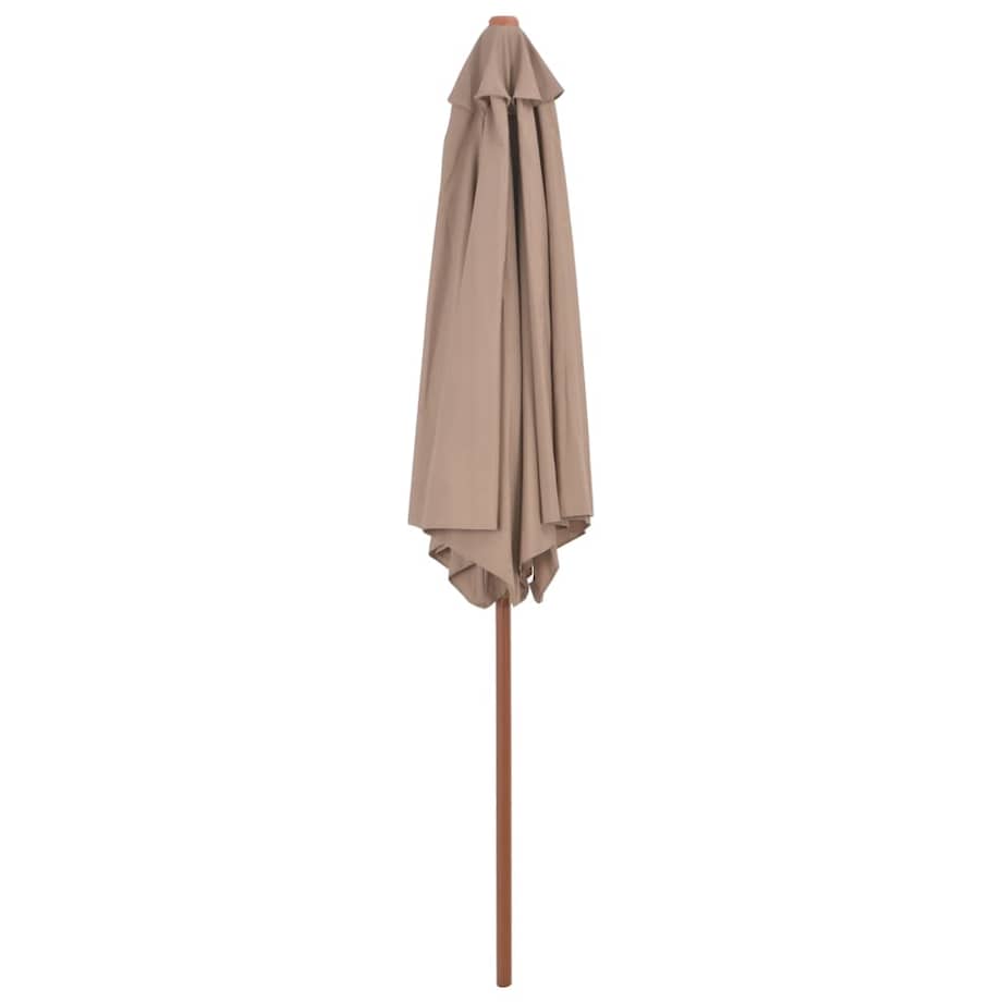 vidaXL Parasol ogrodowy na drewnianym słupku, 270 cm, taupe