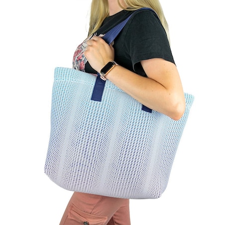 Torba na zakupy różowo-niebieska 45×33 cm