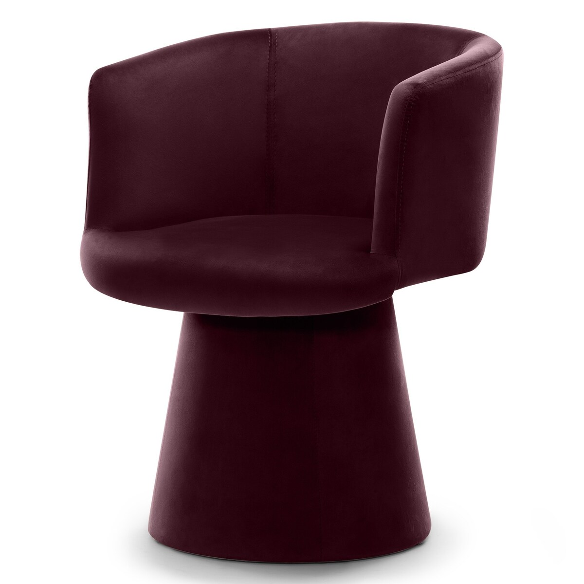 Krzesło obrotowe aksamitne burgundowe Nalf