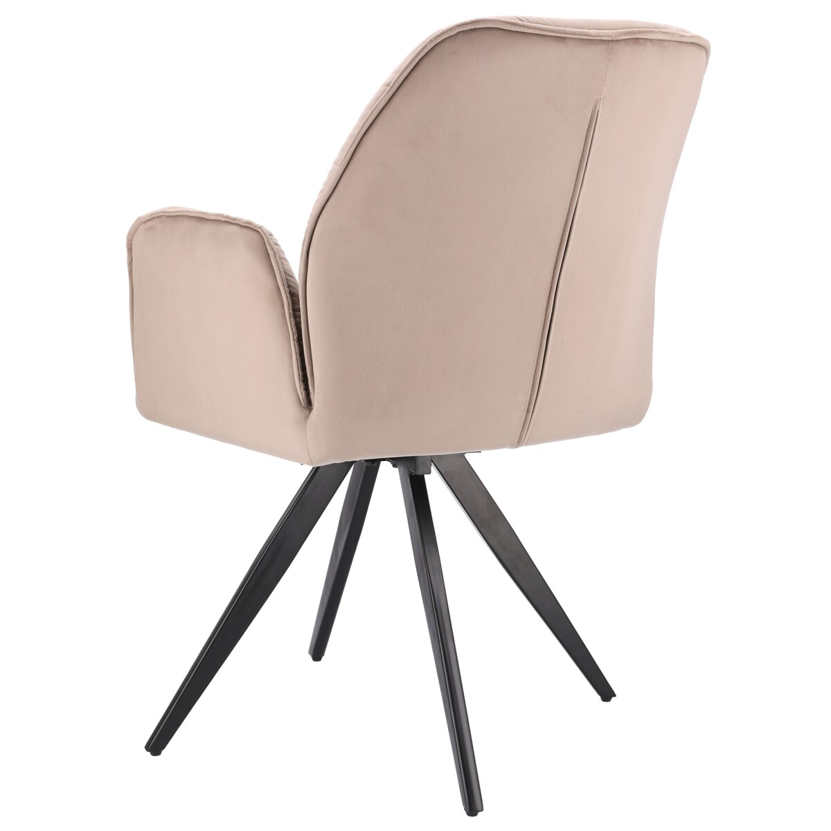 Krzesło welurowe obrotowe PERLA beżowe