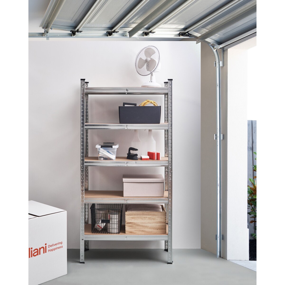 Zestaw 2 regałów z półkami XITTA Metal 75 cm 30 cm Srebrny