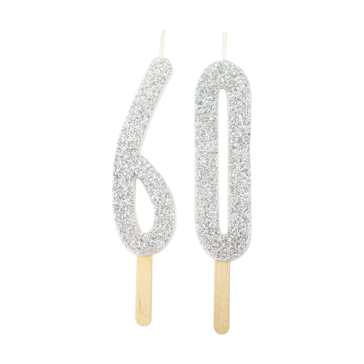 PME Świeczka cyfra 0, srebrny