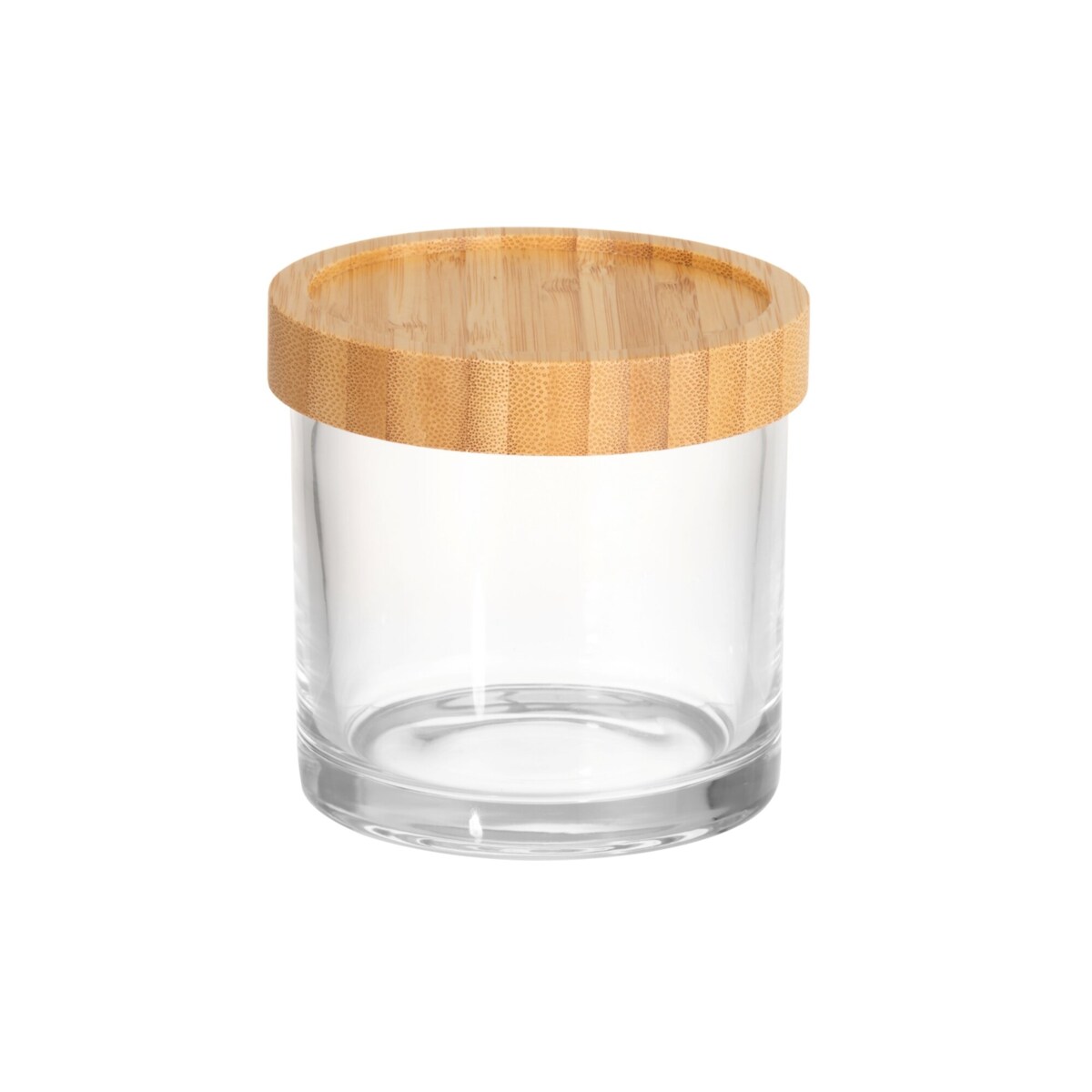 Słoik na waciki LINA, szkło i bambus