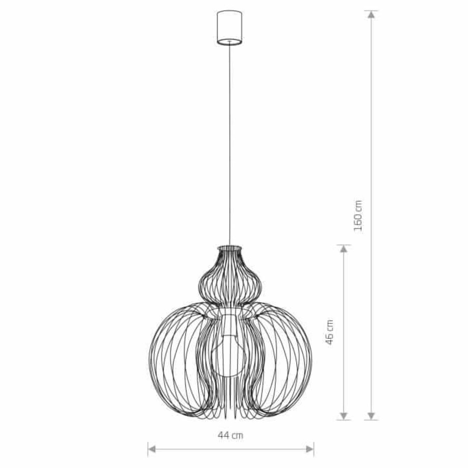 Lampa wisząca do salonu Meknes 5297 Nowodvorski druciana metalowa biała