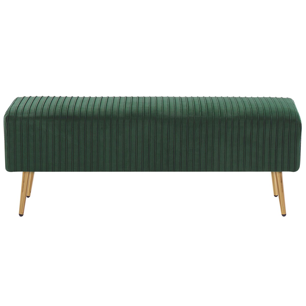 Ławka do sypialni welurowa zielona PATERSON