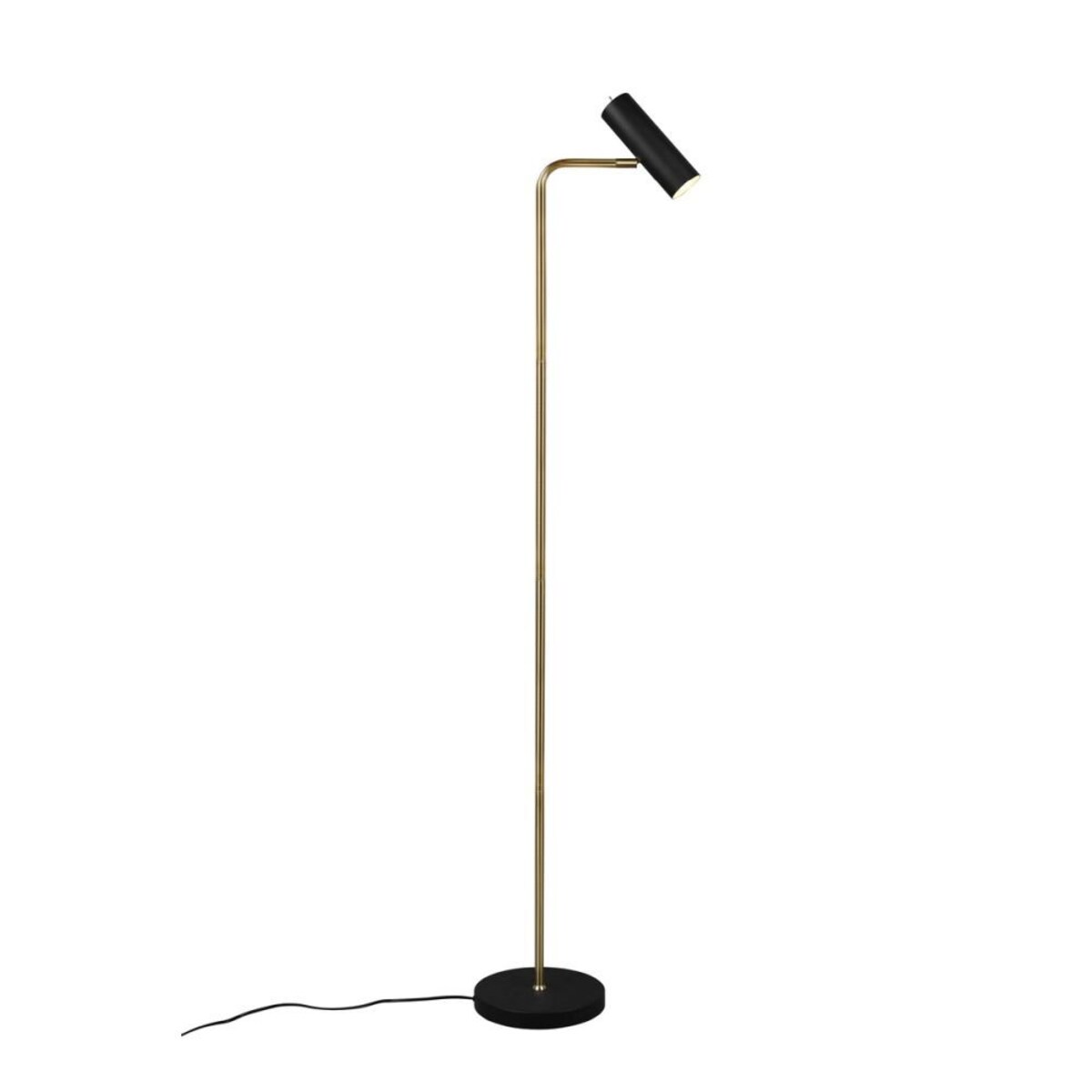 Lampa podłogowa Trio MARLEY 412400108 – nowoczesna, metalowa, regulowane reflektory, czarna