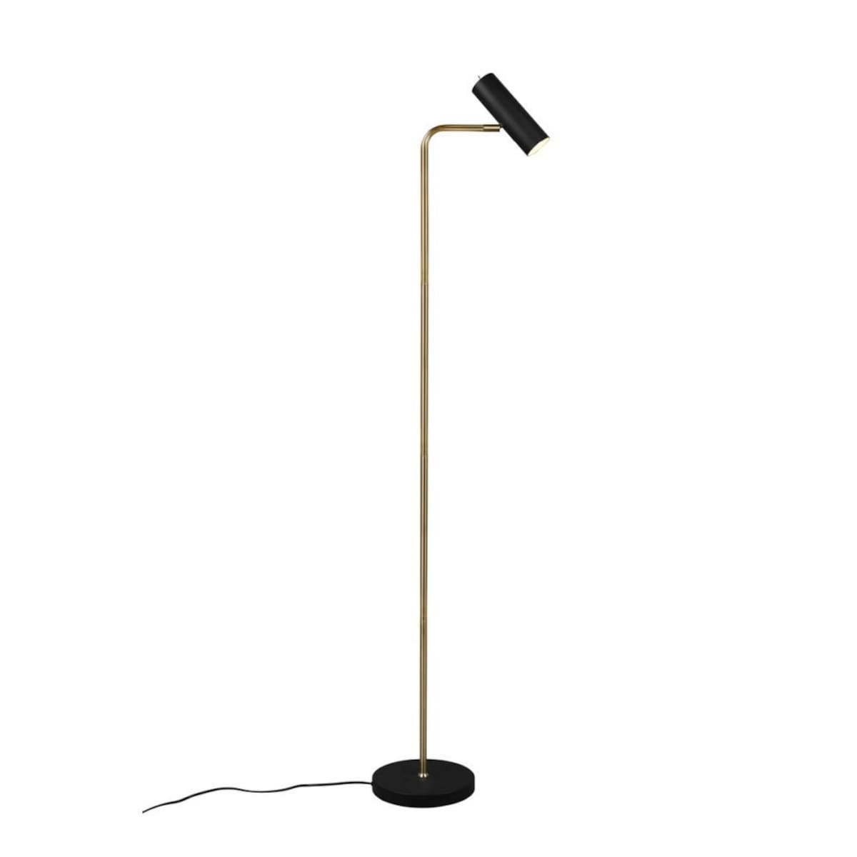 Lampa podłogowa Trio MARLEY 412400108 – nowoczesna, metalowa, regulowane reflektory, czarna