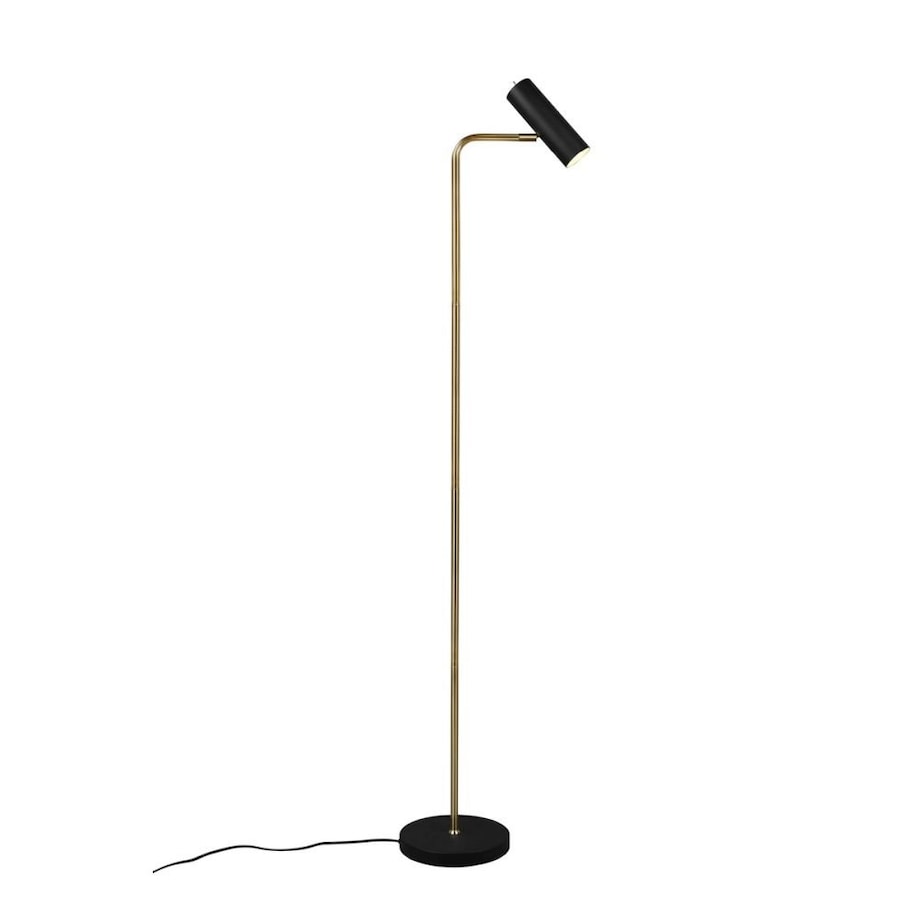 Lampa podłogowa Trio MARLEY 412400108 – nowoczesna, metalowa, regulowane reflektory, czarna