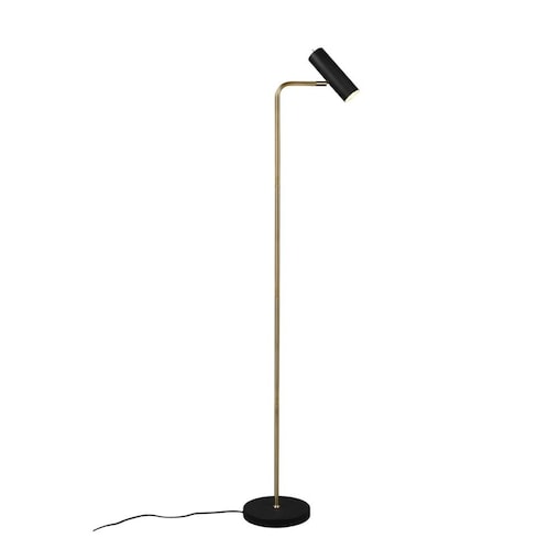 Lampa podłogowa Trio MARLEY 412400108 – nowoczesna, metalowa, regulowane reflektory, czarna