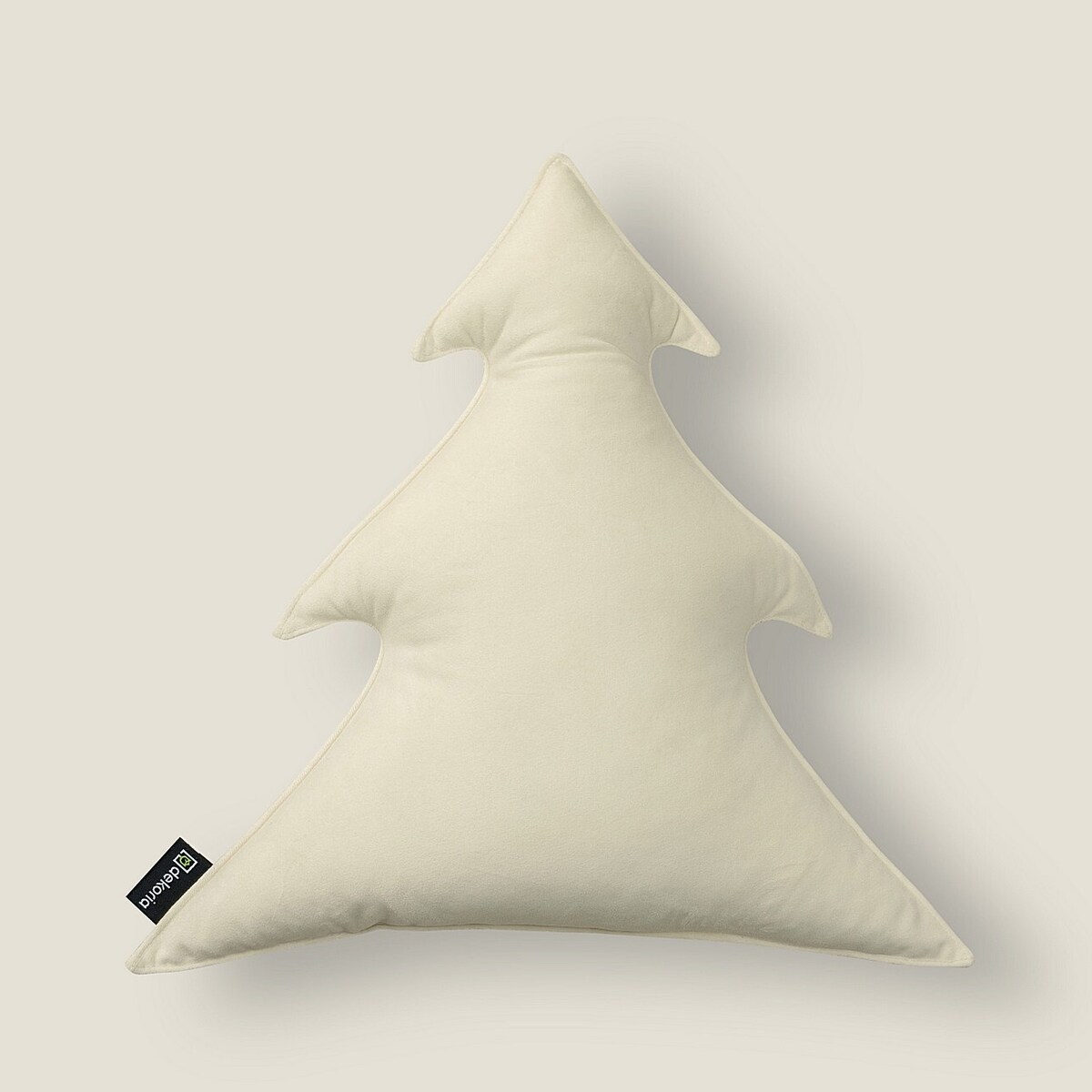 Poduszka Choinka 38x40cm, śmietankowa biel, 38x40x8cm, Velvet