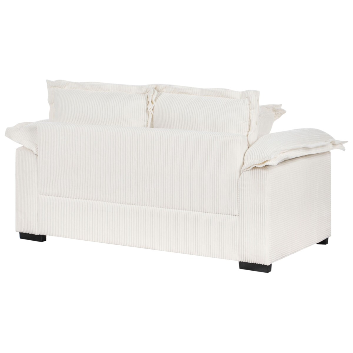 Sofa 2-osobowa sztruksowa biała TIRRO