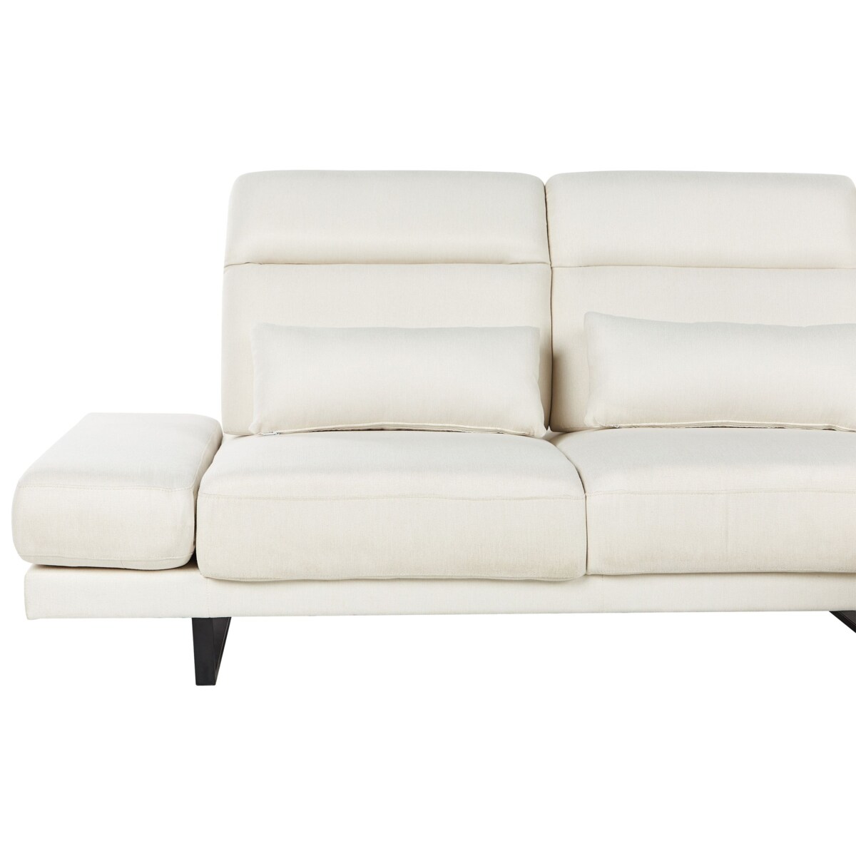 Narożnik IKAST Jasnobeżowy dla 4 osób Lewostronny