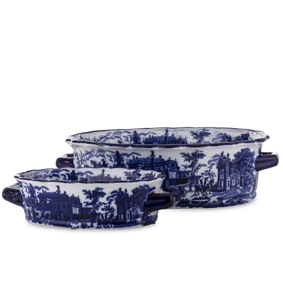 Osłonka 2 szt. ceramiczna 14x49x31 i 9x34x20 cm GHARA-V podłużne