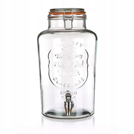 szklany SŁOIK z kranikiem NA NAPOJE lemoniadę 7 L duży do domu i ogrodu