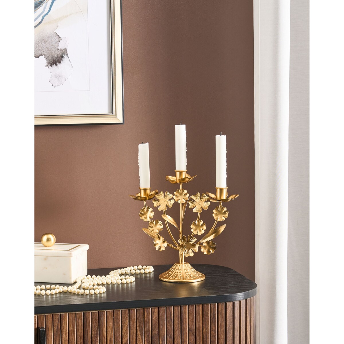 Świecznik RAMADA Metal 25 cm Złoty