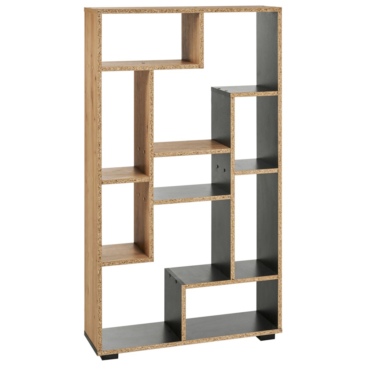Regał ALMA Jasne drewno z czarnym