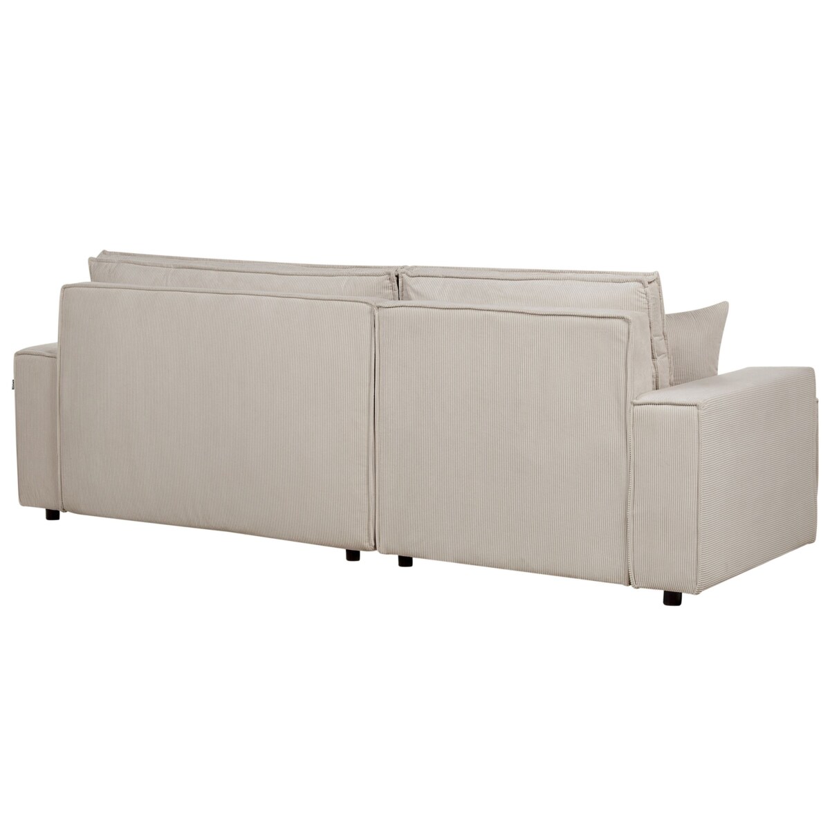 Narożnik prawostronny rozkładany sztruksowy beżowy ABACKA