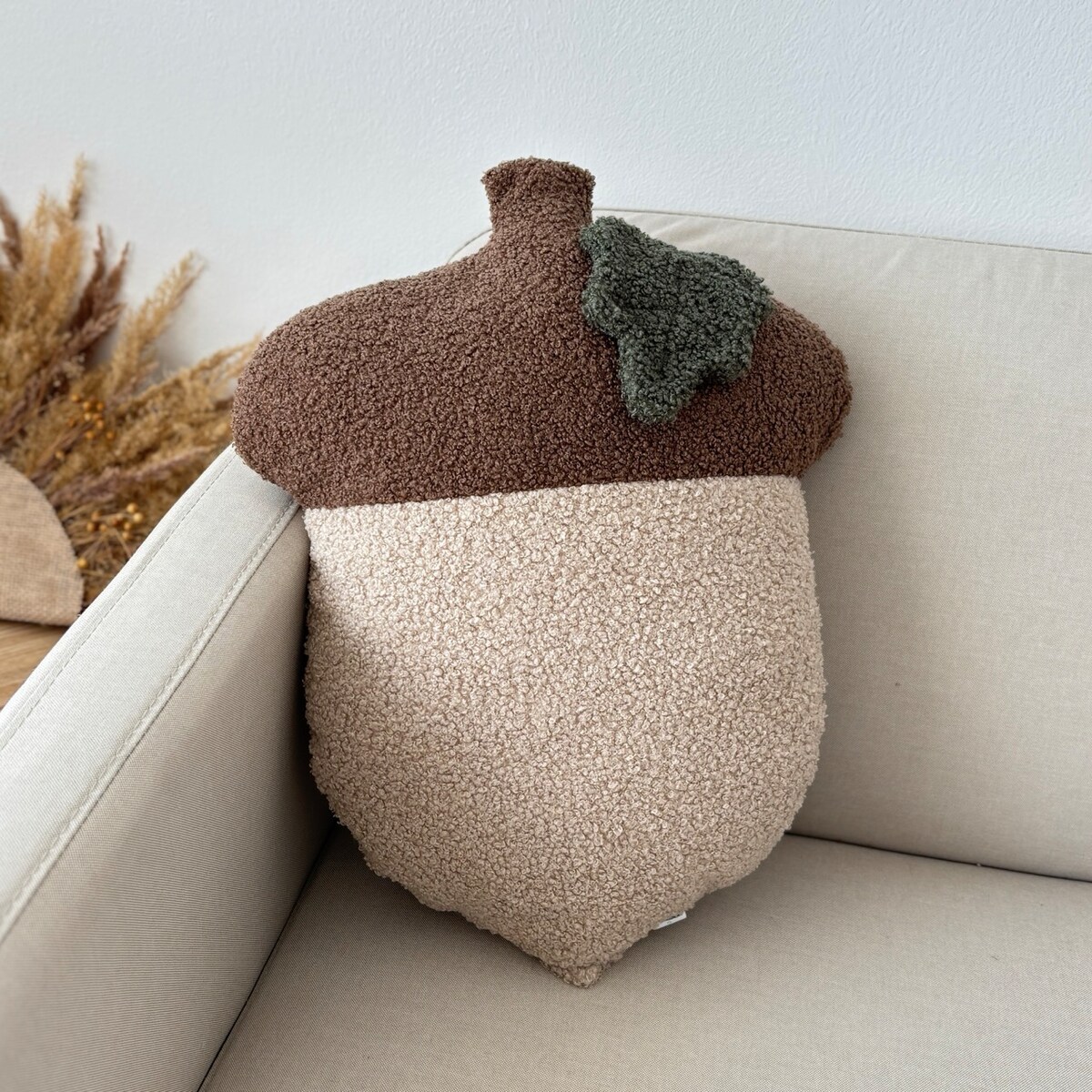 Poduszka jesienna Żołądź boucle