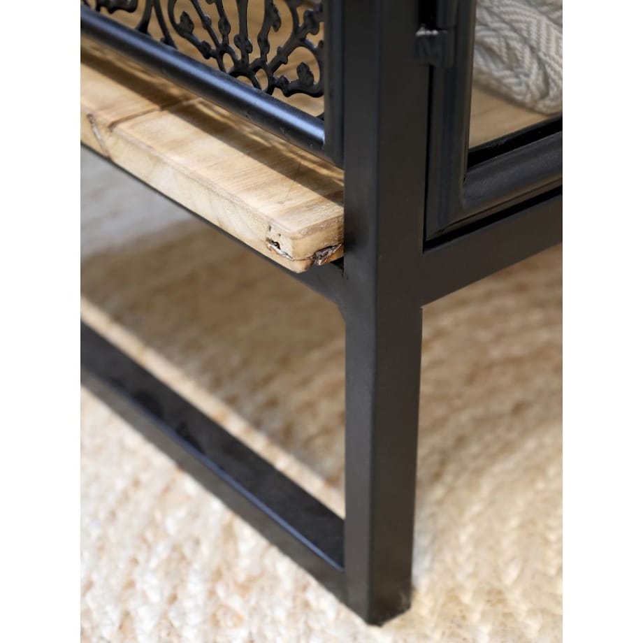 Szafka nocna ażurowa czarna Venice