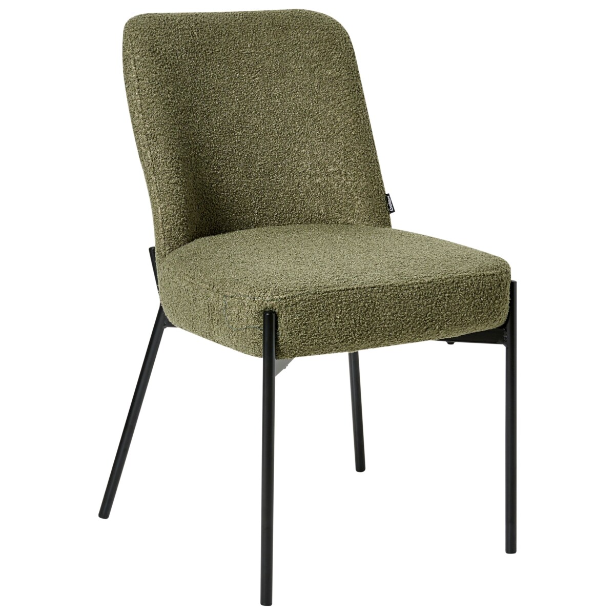 Zestaw 2 krzeseł MALIN Boucle Ciemnozielony