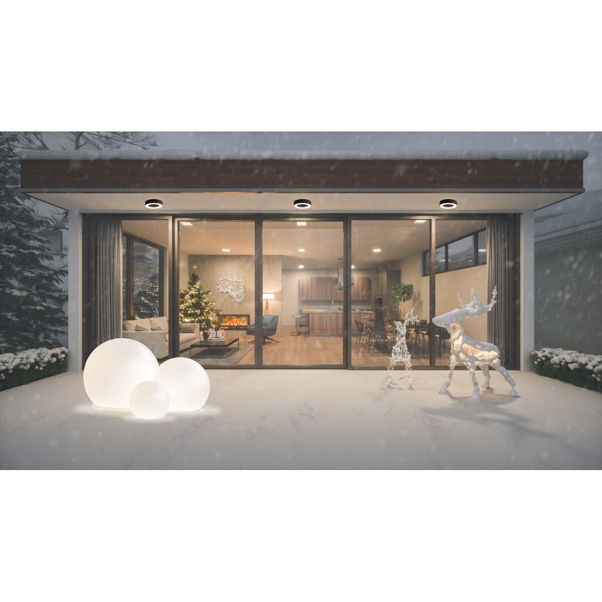 Ogrodowa LAMPA stojąca CUMULUS M 6977 dekoracyjna OPRAWA kula ball outdoor IP44 biała, Nowodvorski