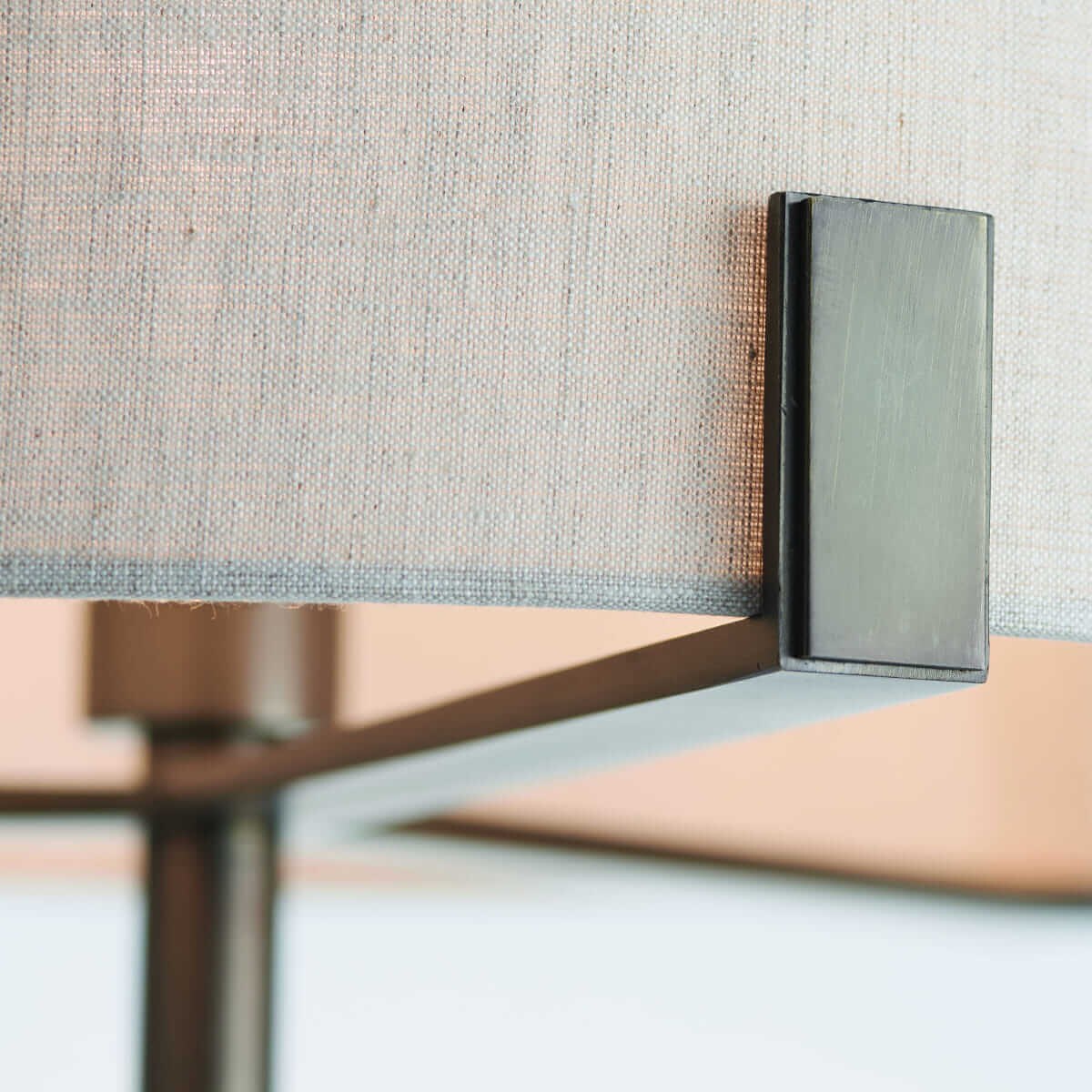 Abażurowa lampa podłogowa Hayfield 72634 Endon brązowa beżowa