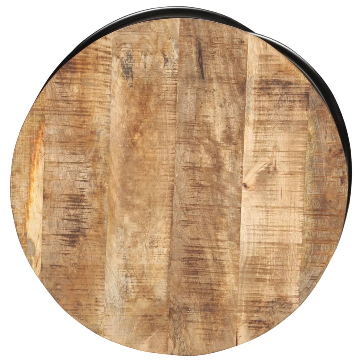 vidaXL Stolik kawowy, czarny, 60x60x40 cm, lite, surowe drewno mango