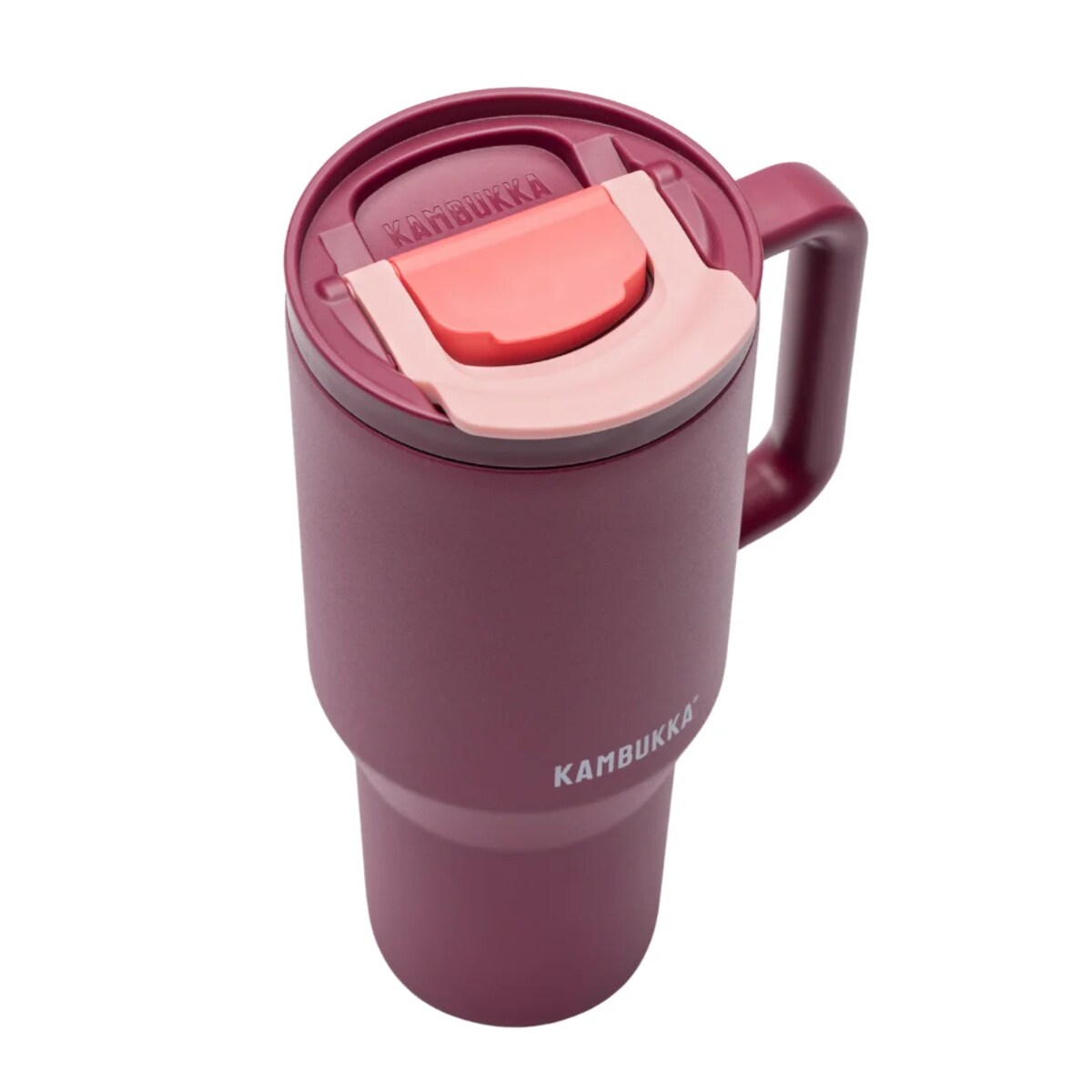 Kubek termiczny ze słomką Rio 950ml - Burgundy Bloom