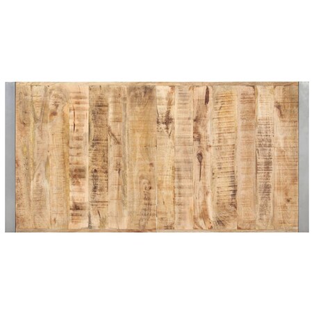 vidaXL Stół jadalniany, 140 x 70 x 75 cm, surowe, lite drewno mango