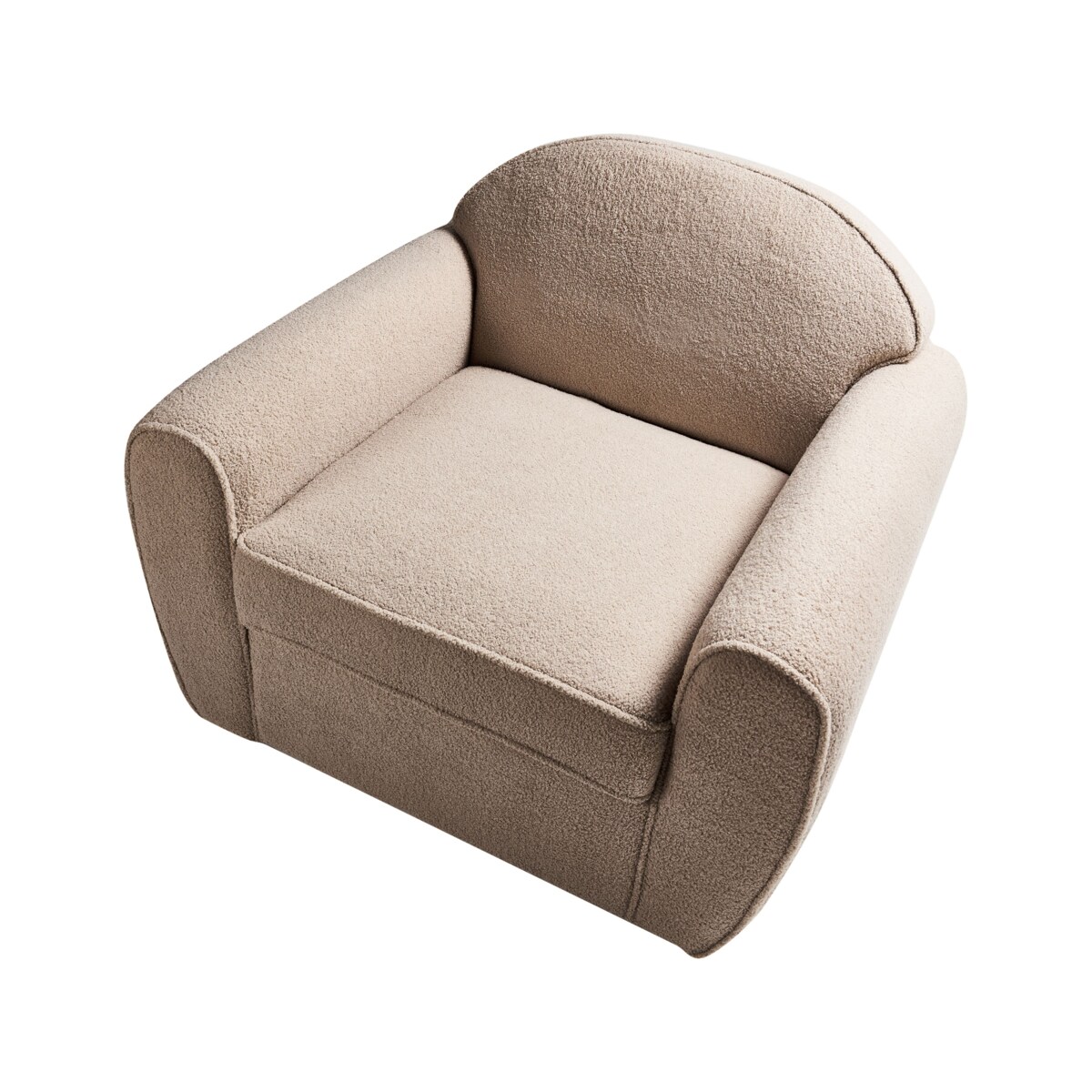 Fotel ELLEDE Boucle Jasnobrązowy