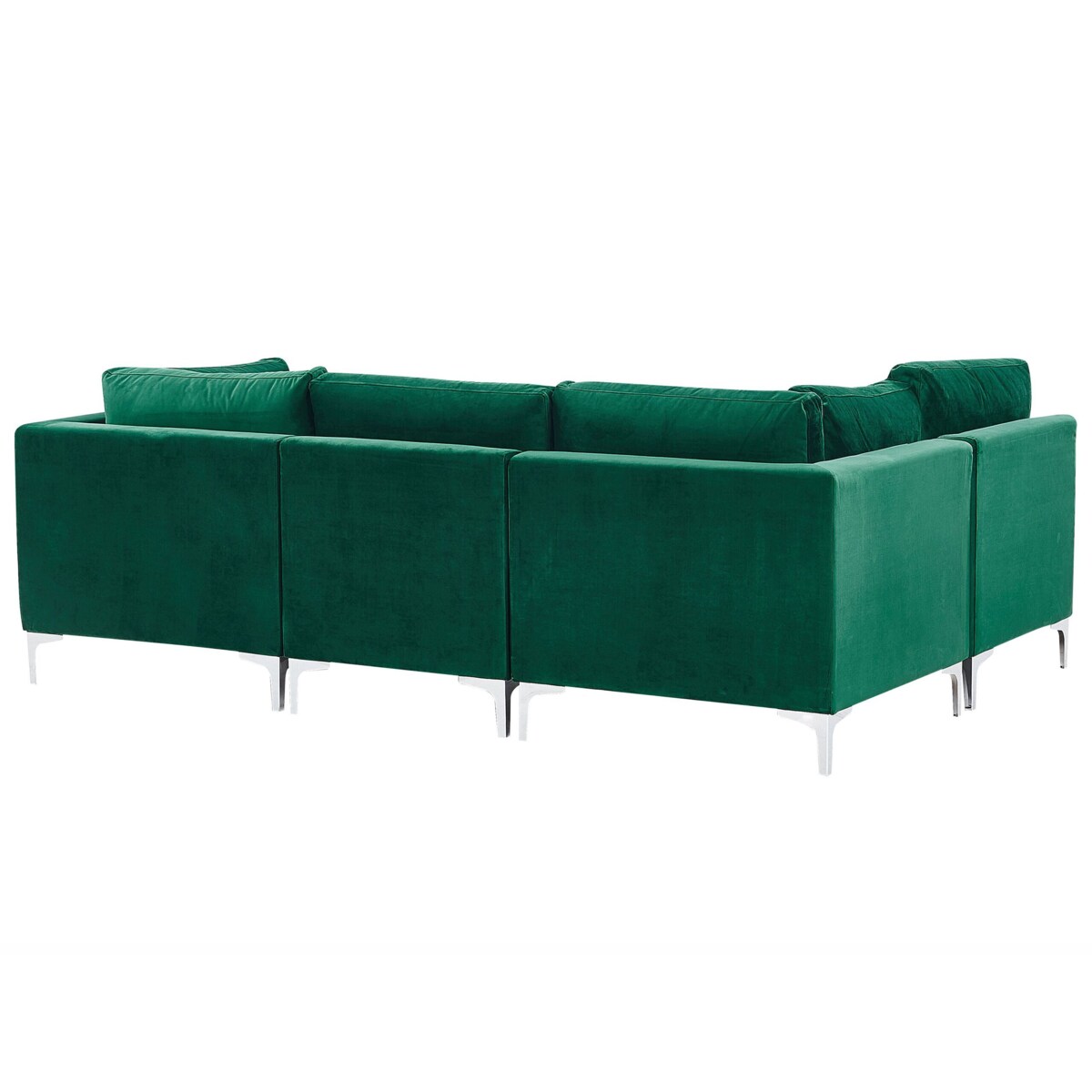 Sofa modułowa 6-osobowa welurowa zielona EVJA