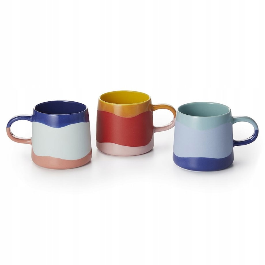 KUBEK CERAMICZNY NA KAWĘ HERBATĘ GRANATOWO-BIAŁY Z UCHWYTEM 400 ML PREZENT UPOMINEK DLA KOBIETY MAMY ŻONY BABCI DZIEWCZYNY KOLEŻANKI NIEJ