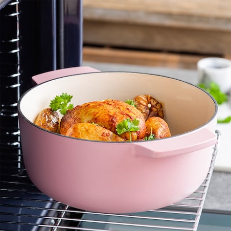 KitchenAid Garnek żeliwny 5,2 l - Dried Rose
