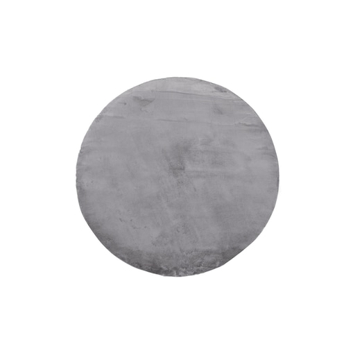 Dywan Rabbit okrągły Szary Futro Królika Topila 4000 futrzany 160x160